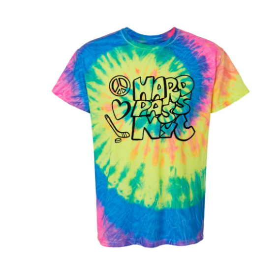 Peace Love & Hockey Tie Dye Tee